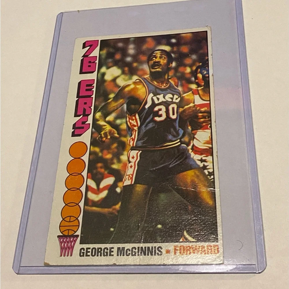 George McGinnis 1977 Topps Basketball Card # 70 Philadelphia 76ers Vintage